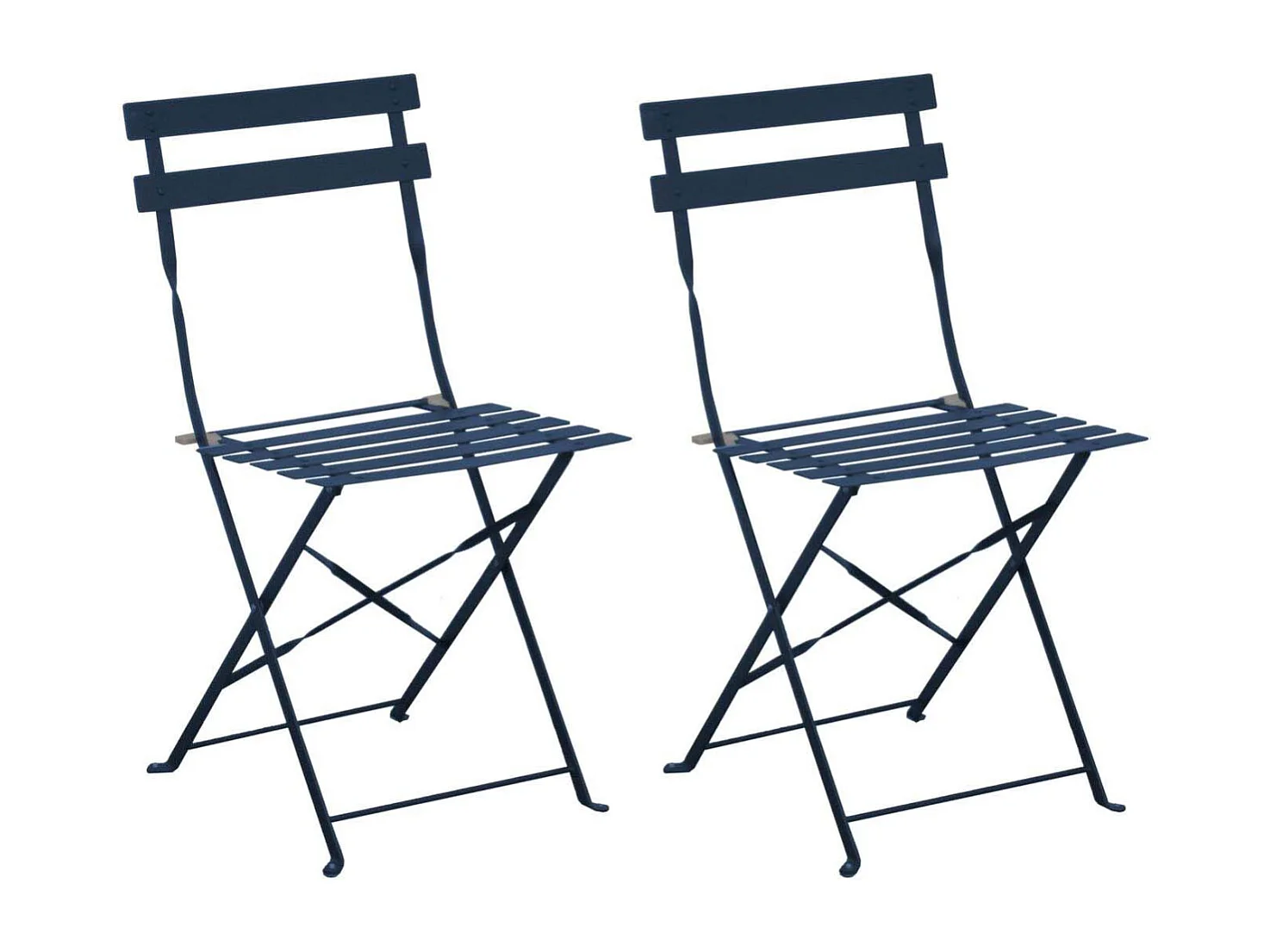 Chaises pliantes en acier Cuba (Lot de 2)