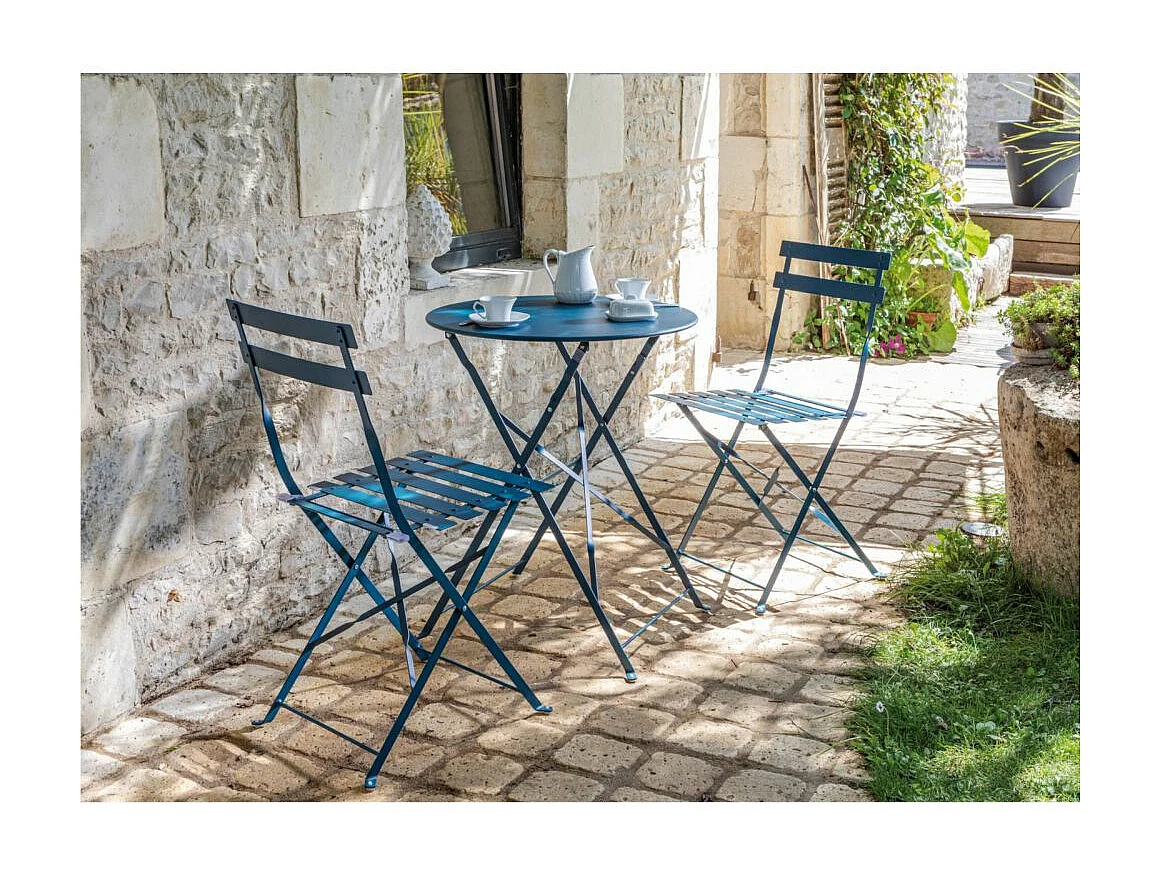 Chaises pliantes en acier Cuba (Lot de 2)