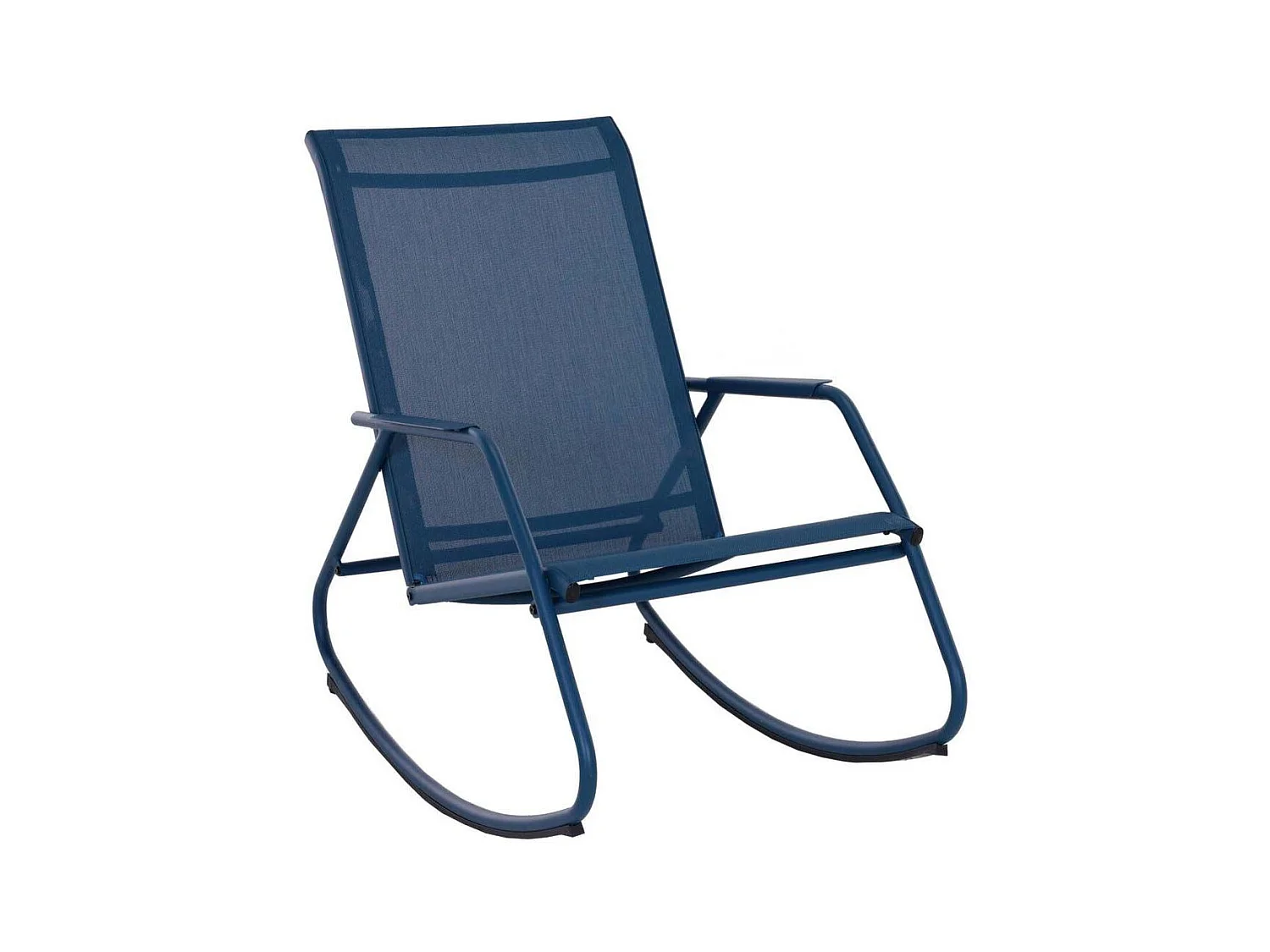 Rocking chair en acier epoxy Noa Bleu