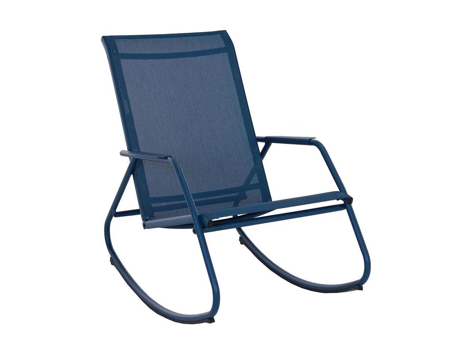 Rocking chair en acier epoxy Noa Bleu