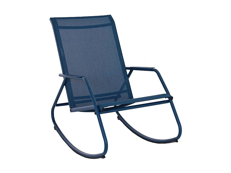 Rocking chair en acier epoxy Noa Bleu
