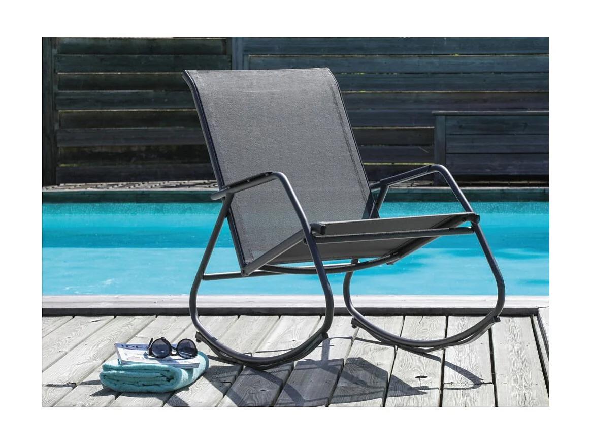 Rocking chair en acier epoxy Noa