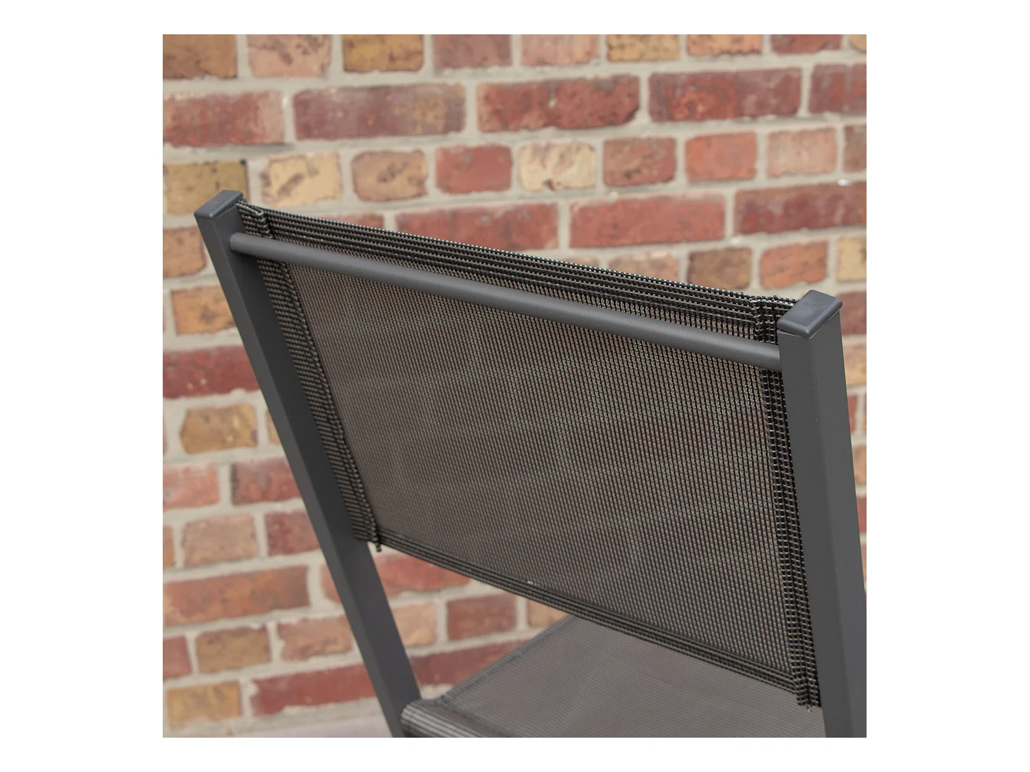 Chaises pliantes Modulo en aluminum et textilène grise