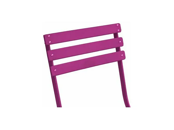 Chaise pliante en acier Nonza (Lot de 2) Framboise