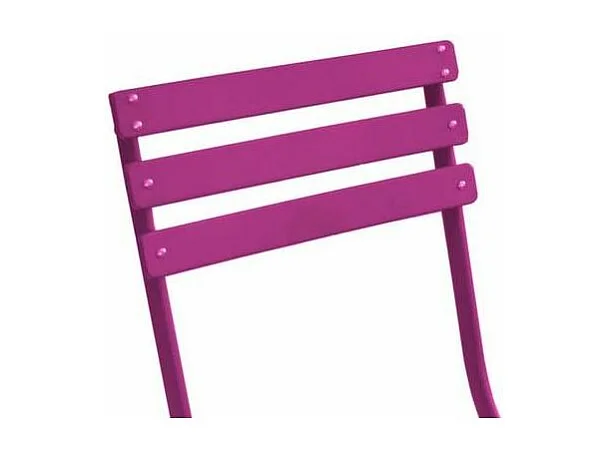 Chaise pliante en acier Nonza (Lot de 2) Framboise