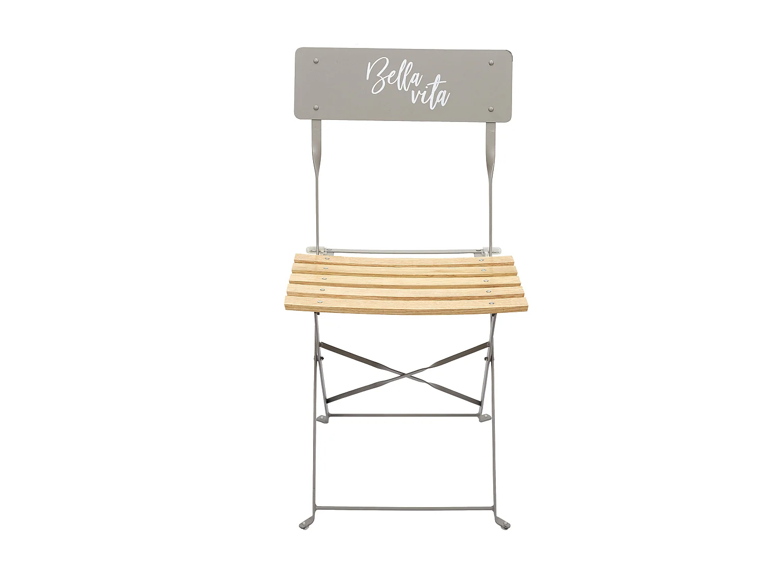 Chaise Pliante Bella Vita Taupe - Lot De 2 Gris