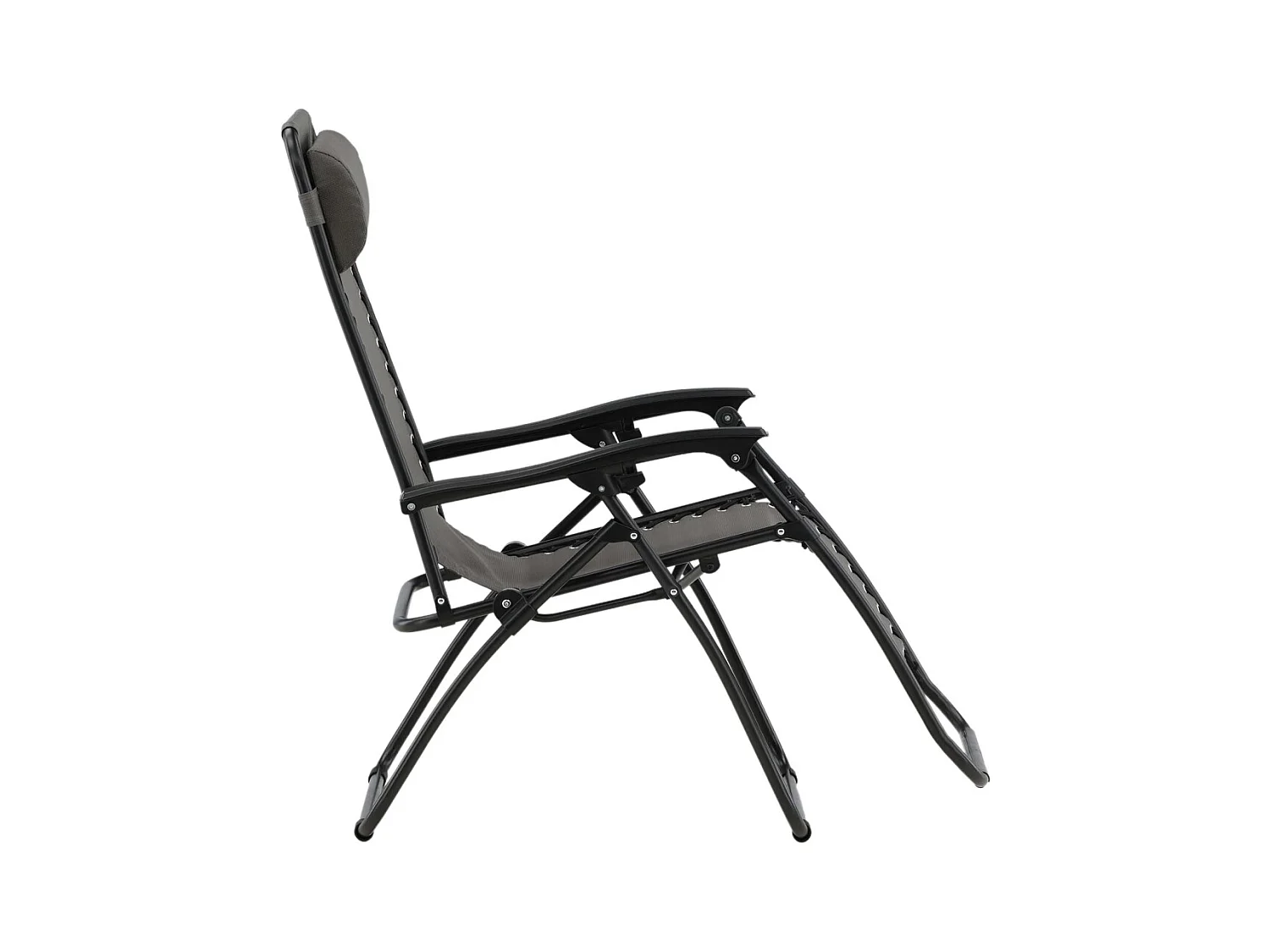 Chaise Longue en Métal "Baden" 112cm Gris