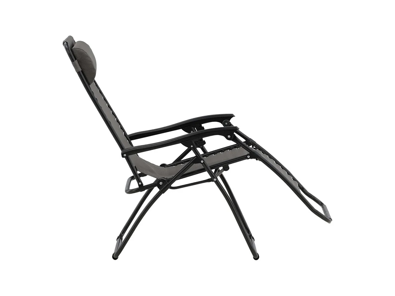 Chaise Longue en Métal "Baden" 112cm Gris