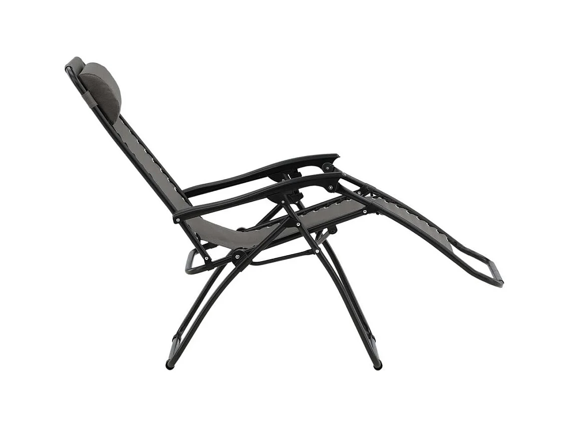 Chaise Longue en Métal "Baden" 112cm Gris