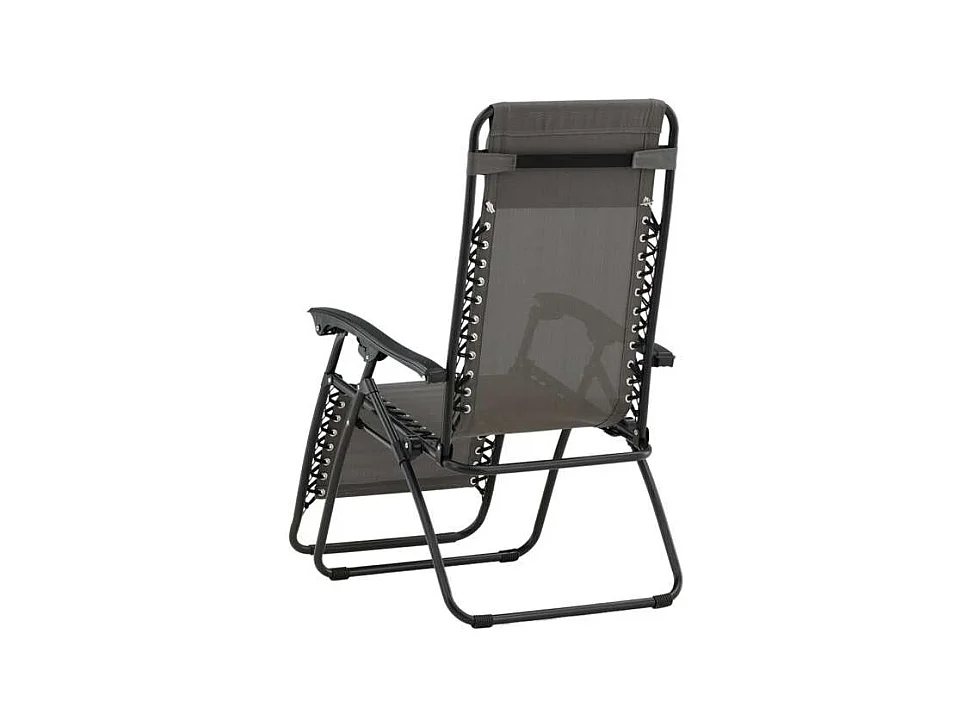 Chaise Longue en Métal "Baden" 112cm Gris