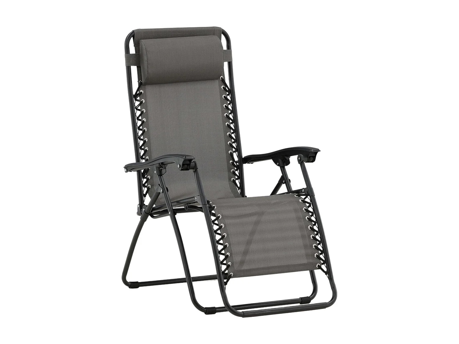 Chaise Longue en Métal "Baden" 112cm Gris