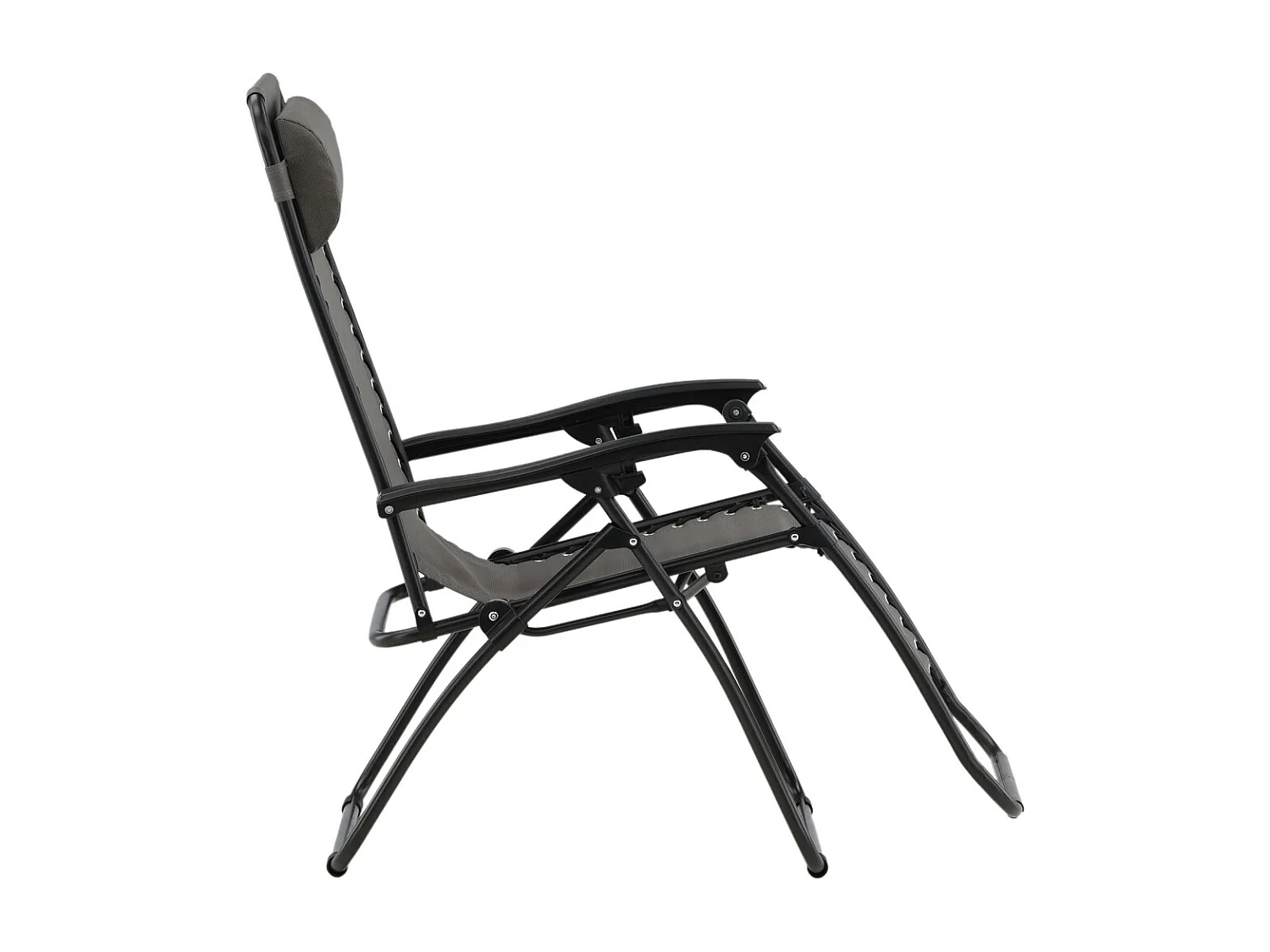 Chaise Longue en Métal "Baden" 112cm Gris