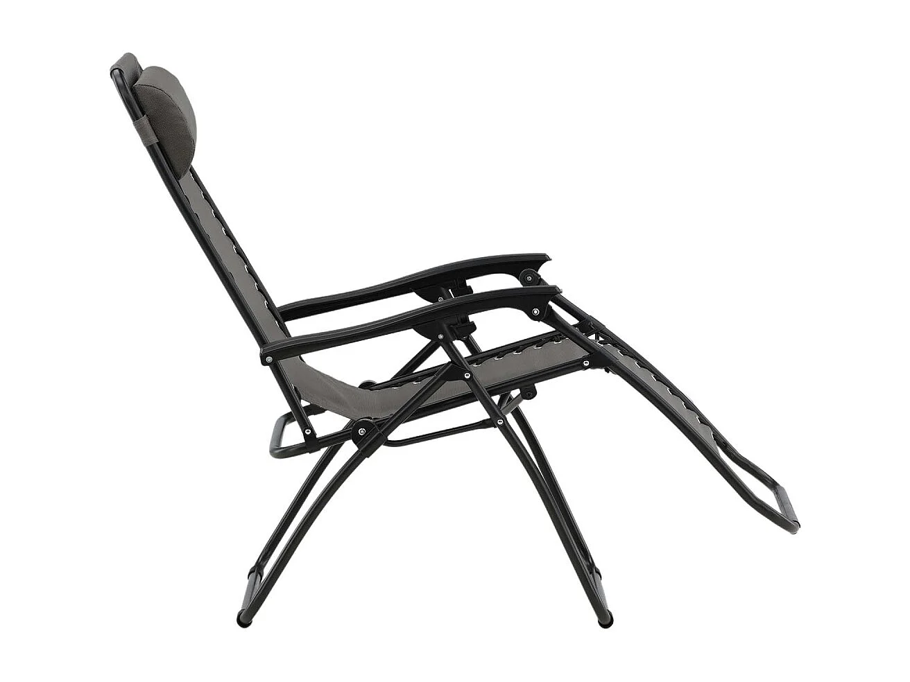 Chaise Longue en Métal "Baden" 112cm Gris