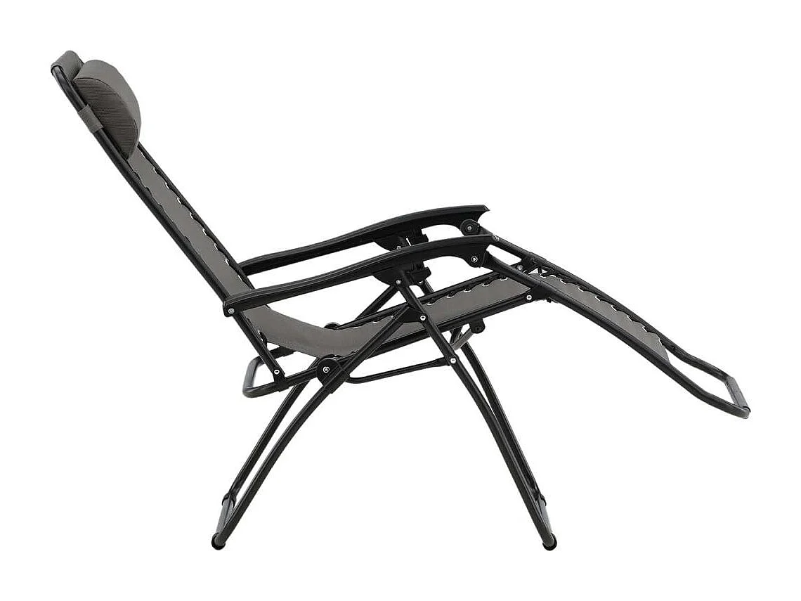 Chaise Longue en Métal "Baden" 112cm Gris