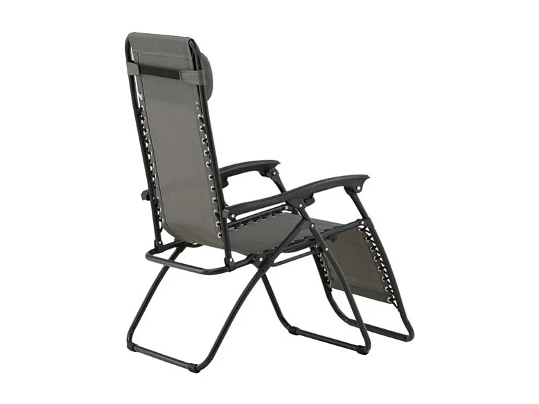 Chaise Longue en Métal "Baden" 112cm Gris