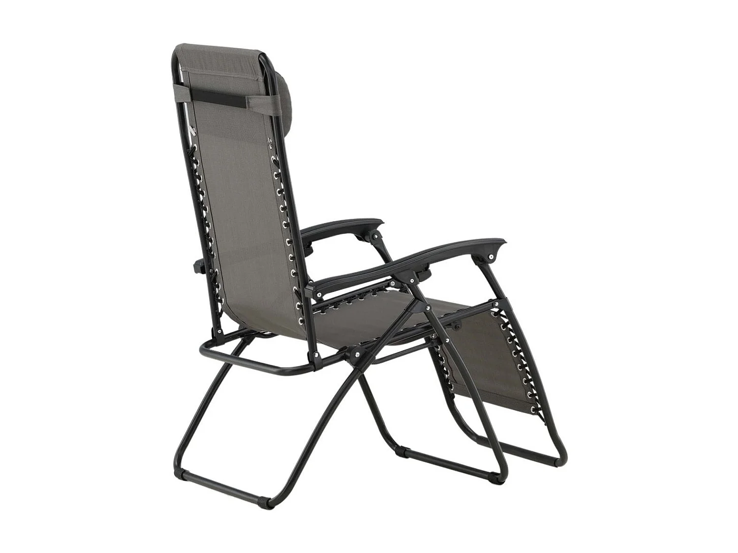 Chaise Longue en Métal "Baden" 112cm Gris