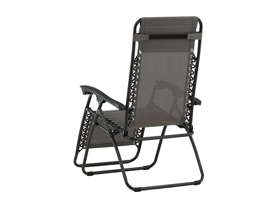 Chaise Longue en Métal "Baden" 112cm Gris