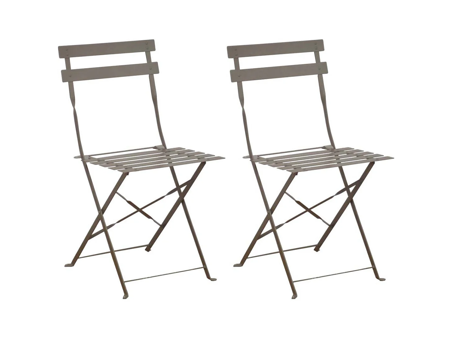Chaises pliantes en acier Cuba (Lot de 2)