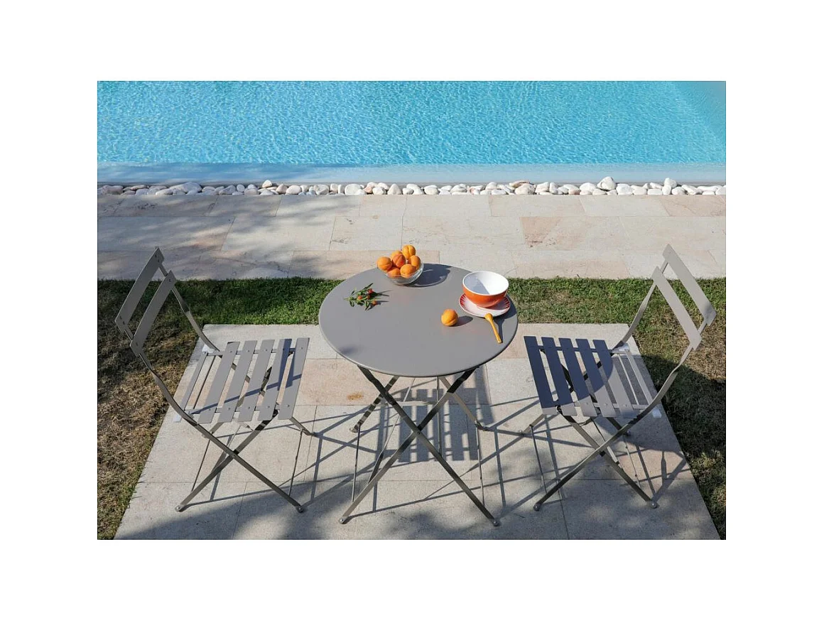 Chaises pliantes en acier Cuba (Lot de 2)