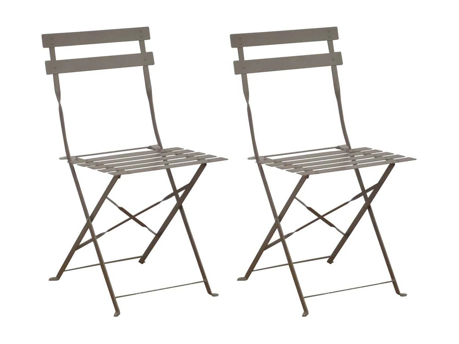 Chaises pliantes en acier Cuba (Lot de 2)