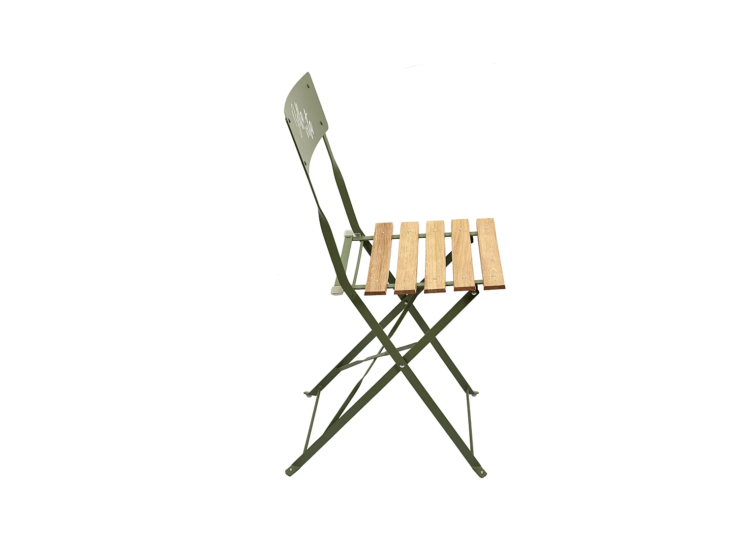 Chaise Pliante Bella Vita Vert Kaki - Lot De 2 Vert, Marron