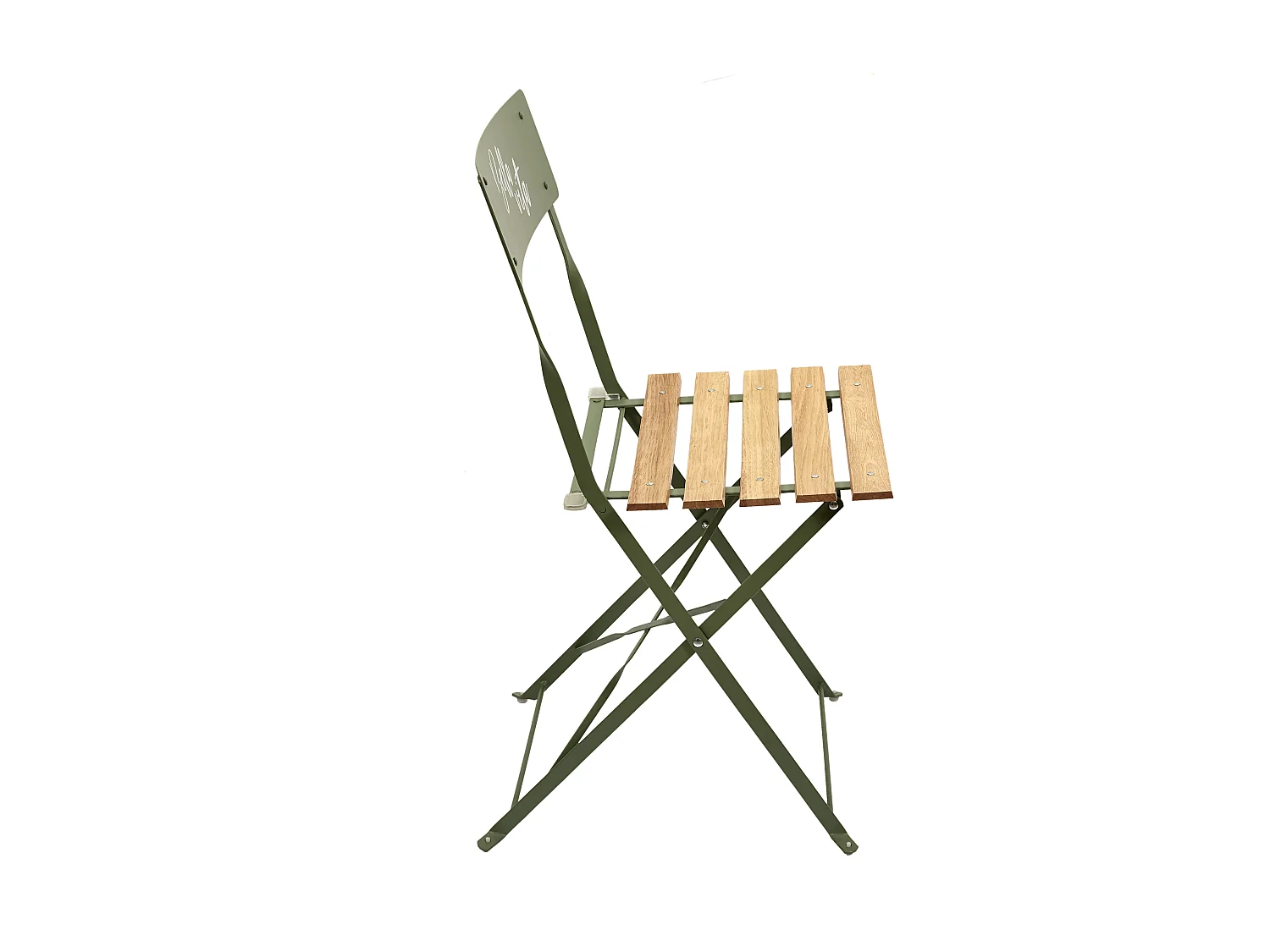 Chaise Pliante Bella Vita Vert Kaki - Lot De 2 Vert, Marron