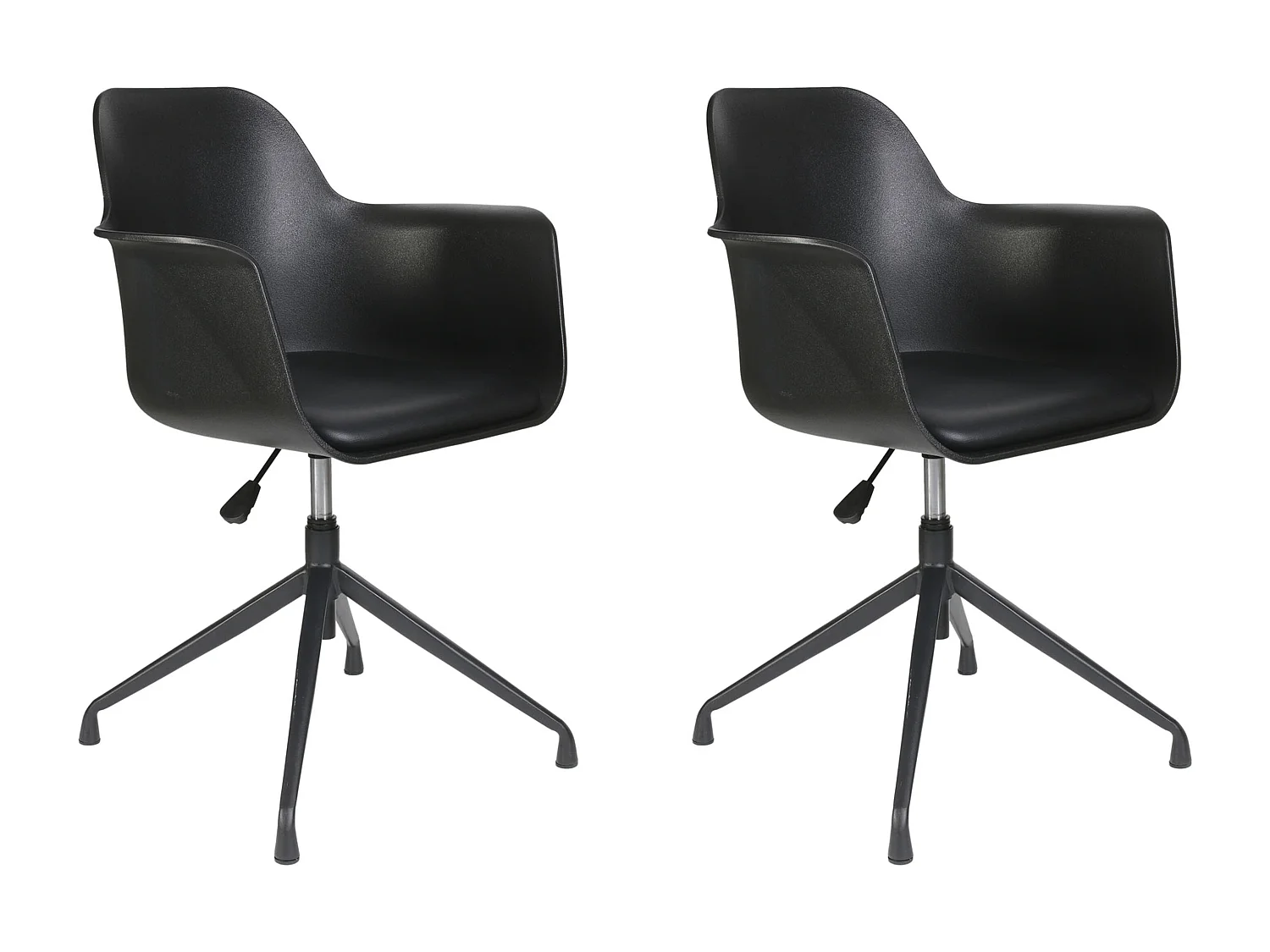 Fauteuil Pivotant Chicago Noir - Lot De 2 Noir