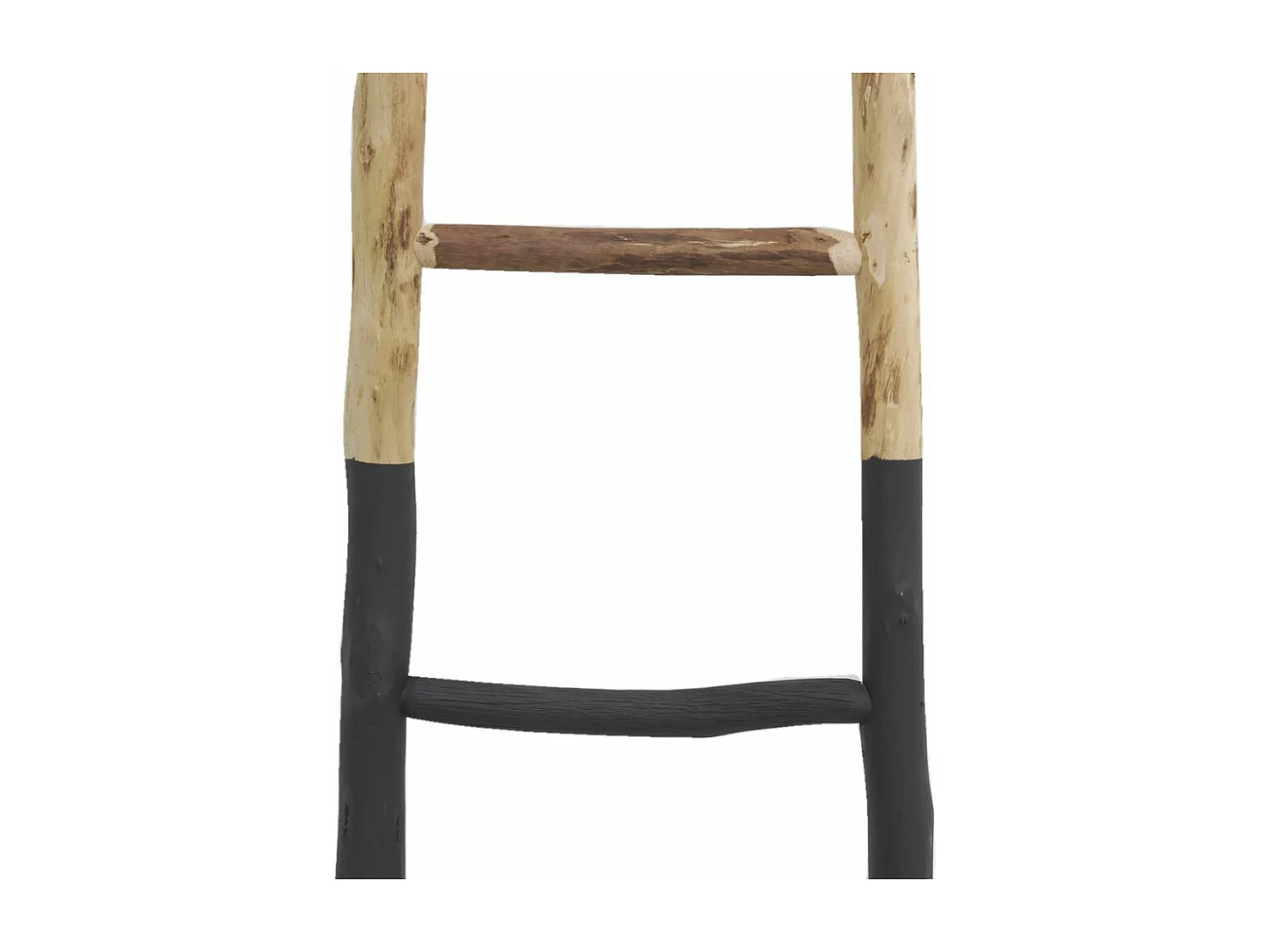 Echelle en bois naturel et noir