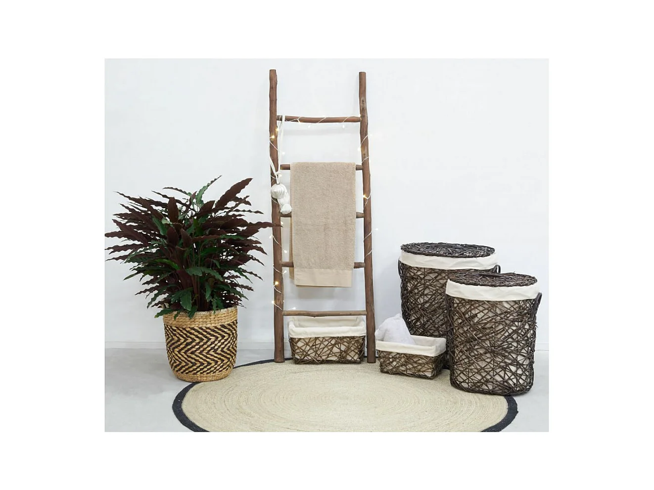 Échelle en bois rustique