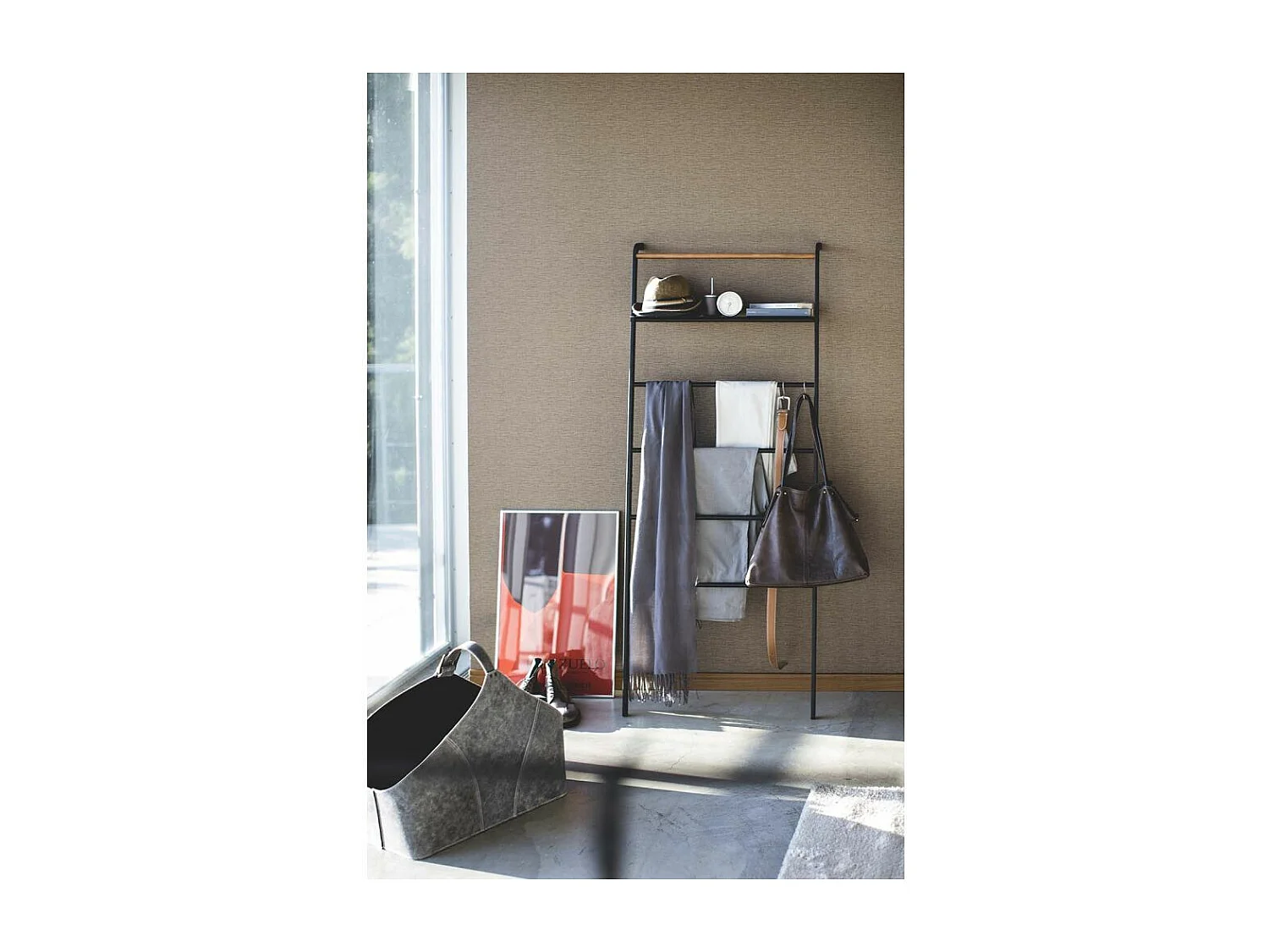 Portant échelle inclinée avec étagère L66 cm - TOWER