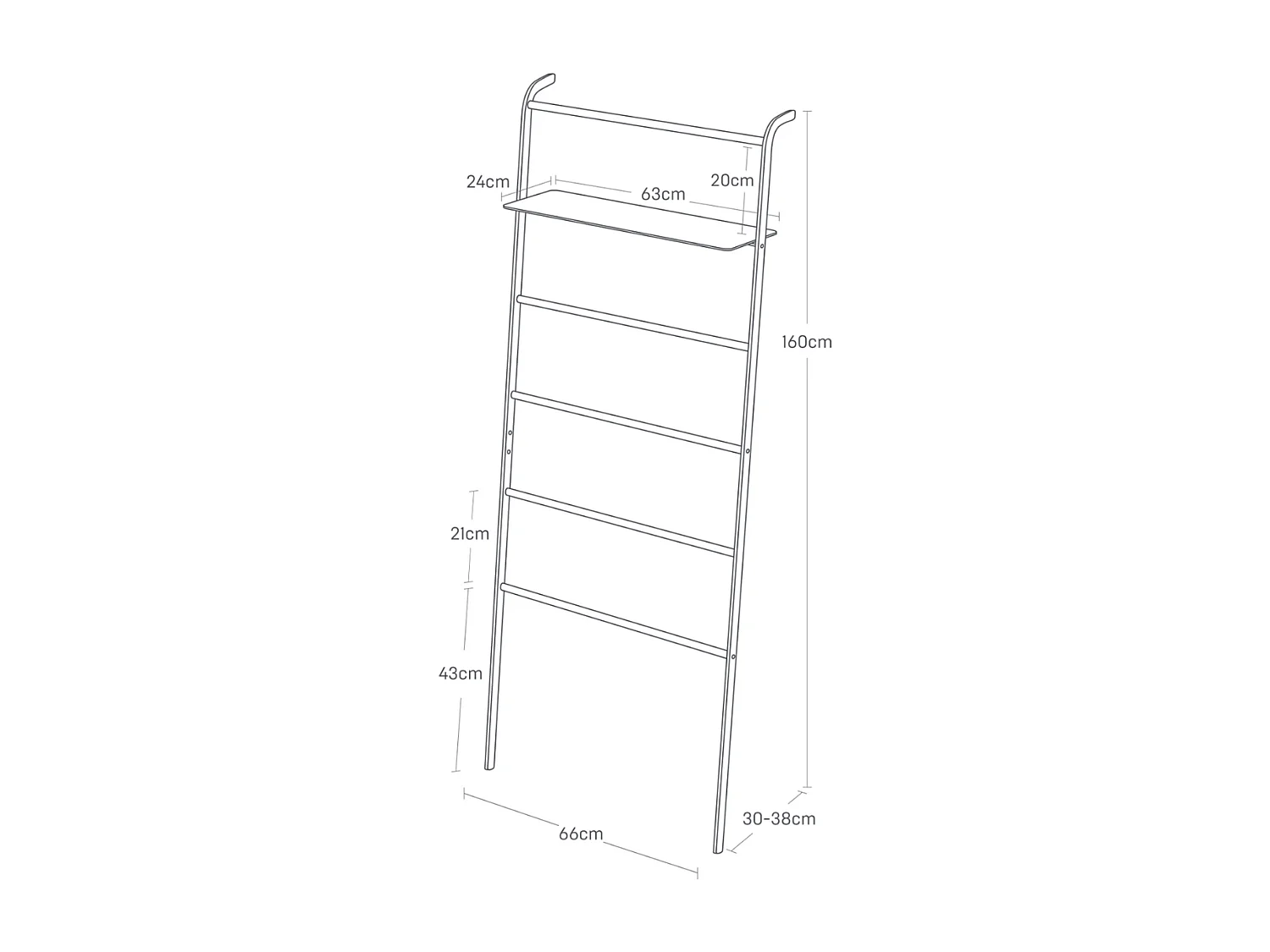 Serviettenhalter mit 1 Regalfach "Tower"