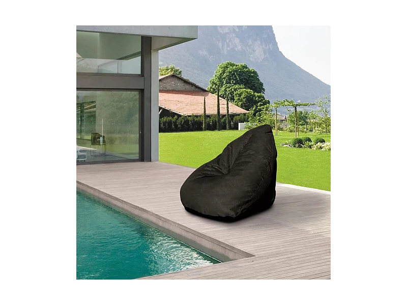 Pouf de Jardin Pliable "Fuzz" 94cm Gris Foncé