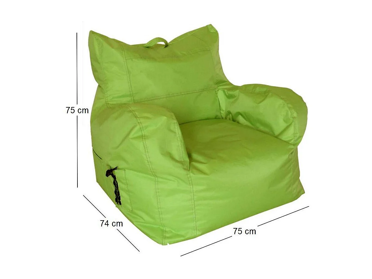 Fauteuil intérieur extérieur en polyester Alex Anis