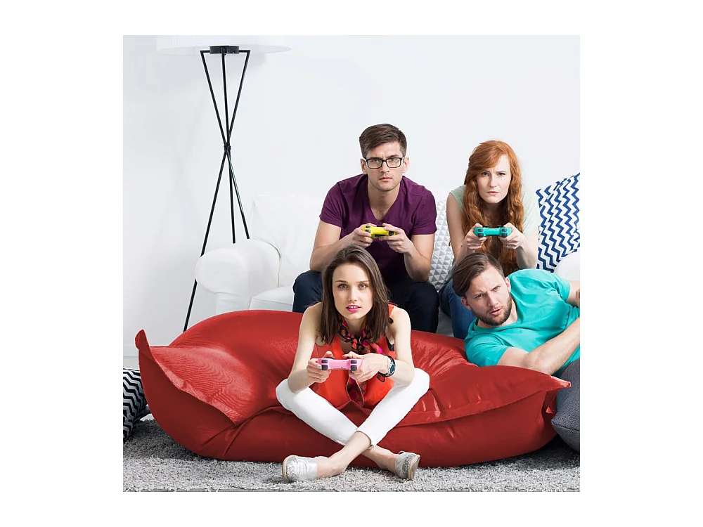 Grand coussin uni Maxi Bordeaux