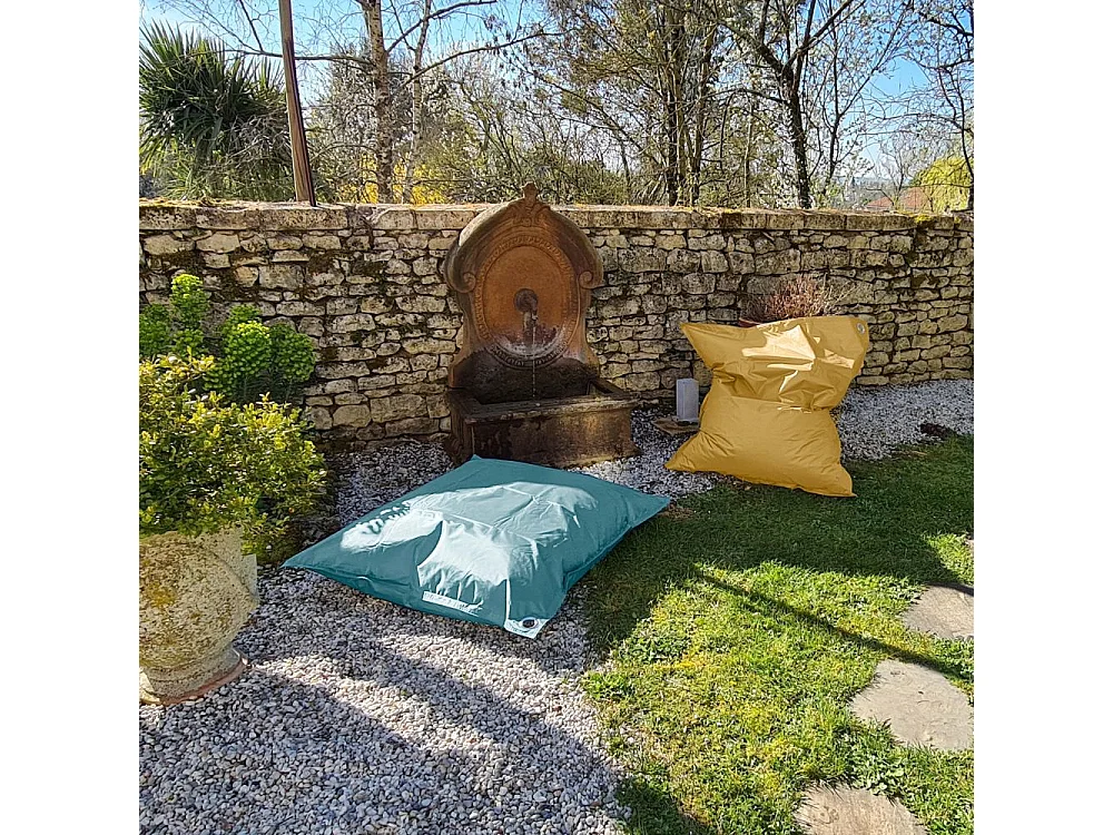 Grand coussin uni Maxi Ocre