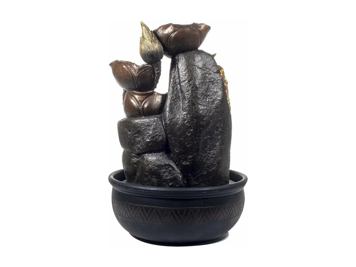 Fontaine d"intérieur en résine bouddha et cascade