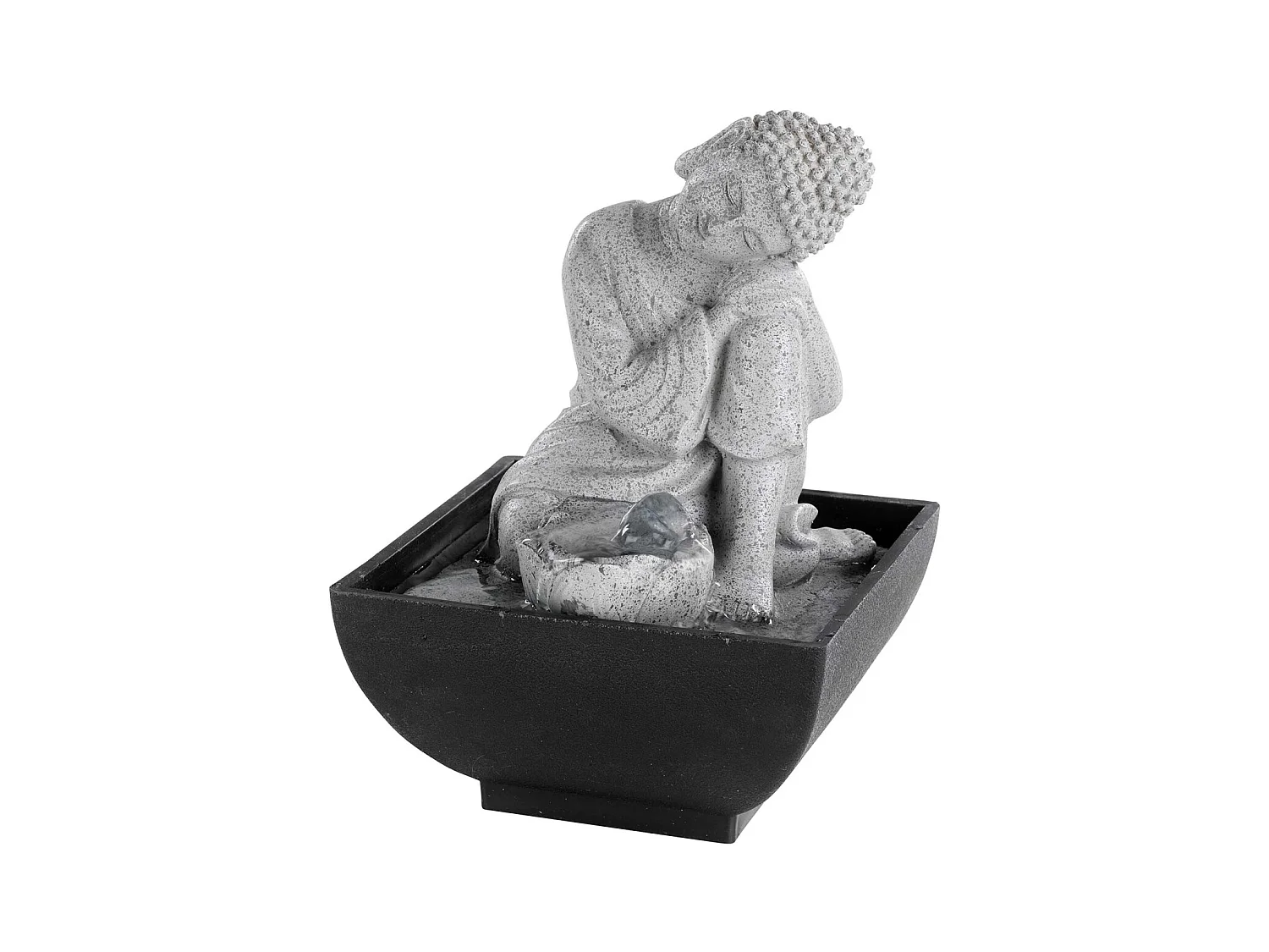 Fontaine intérieure en polyrésine Bouddha assis