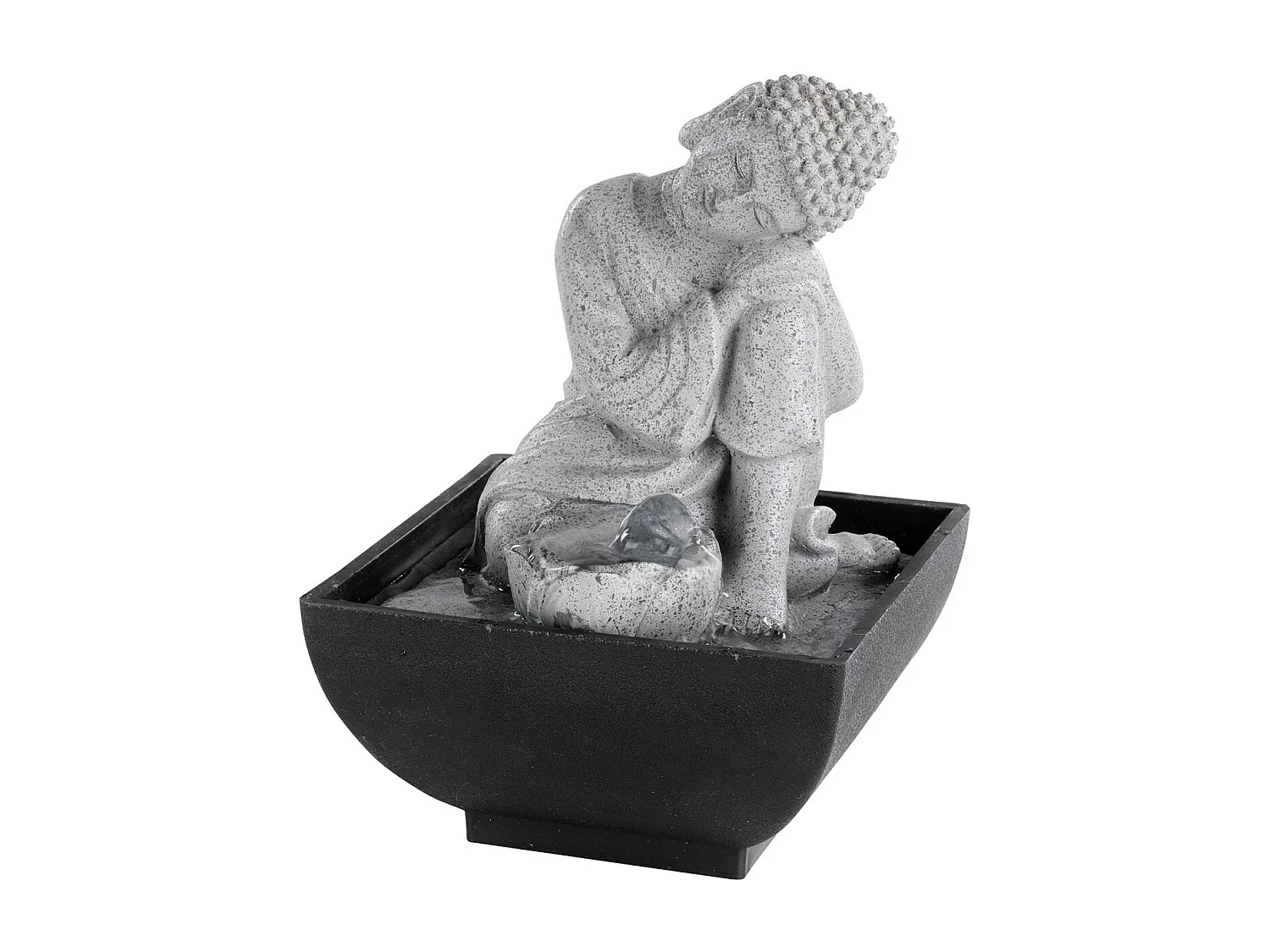 Fontaine intérieure en polyrésine Bouddha assis