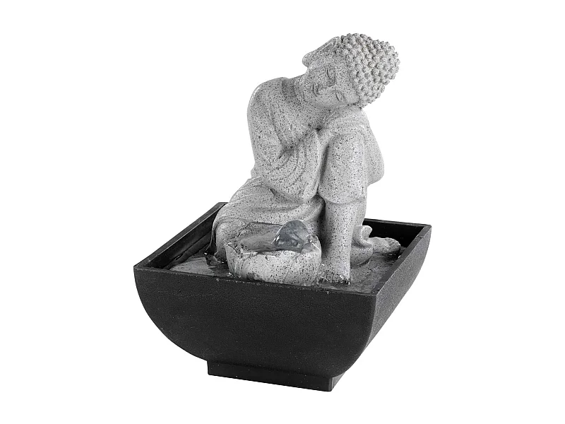 Fontaine intérieure en polyrésine Bouddha assis