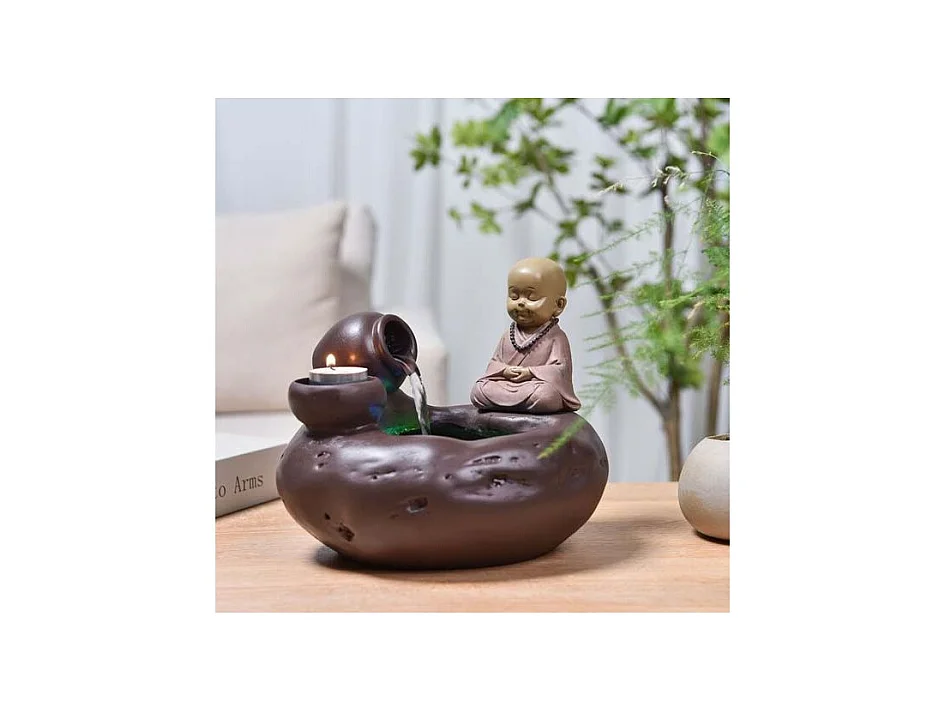 Fontaine d'intérieur en résine Bouddha Médina