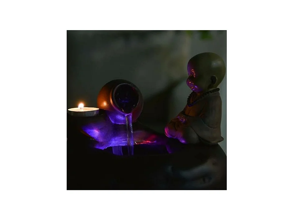 Fontaine d'intérieur en résine Bouddha Médina