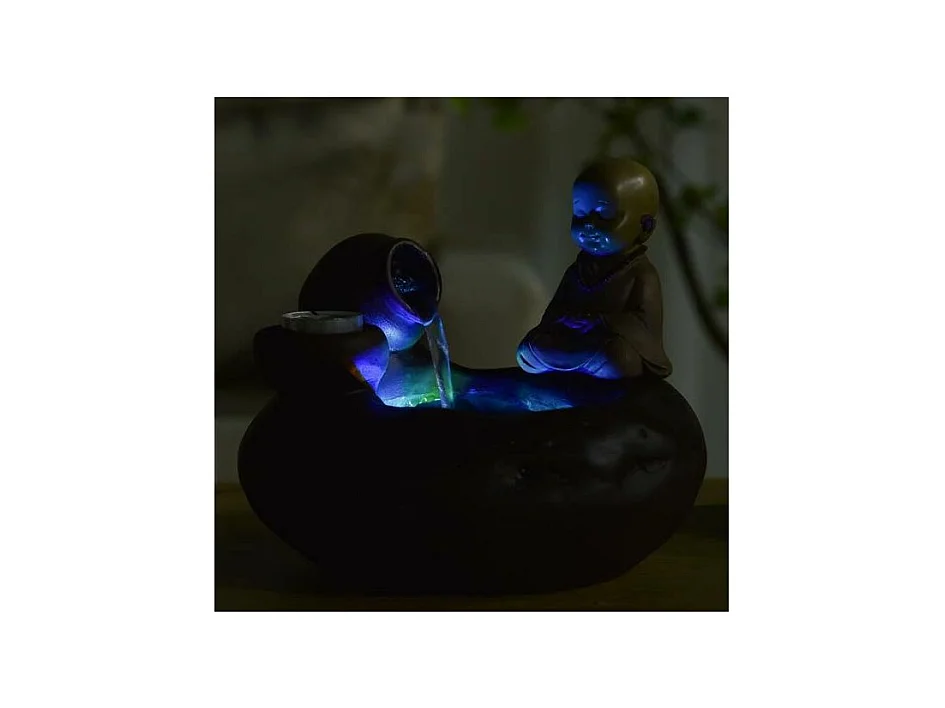 Fontaine d'intérieur en résine Bouddha Médina