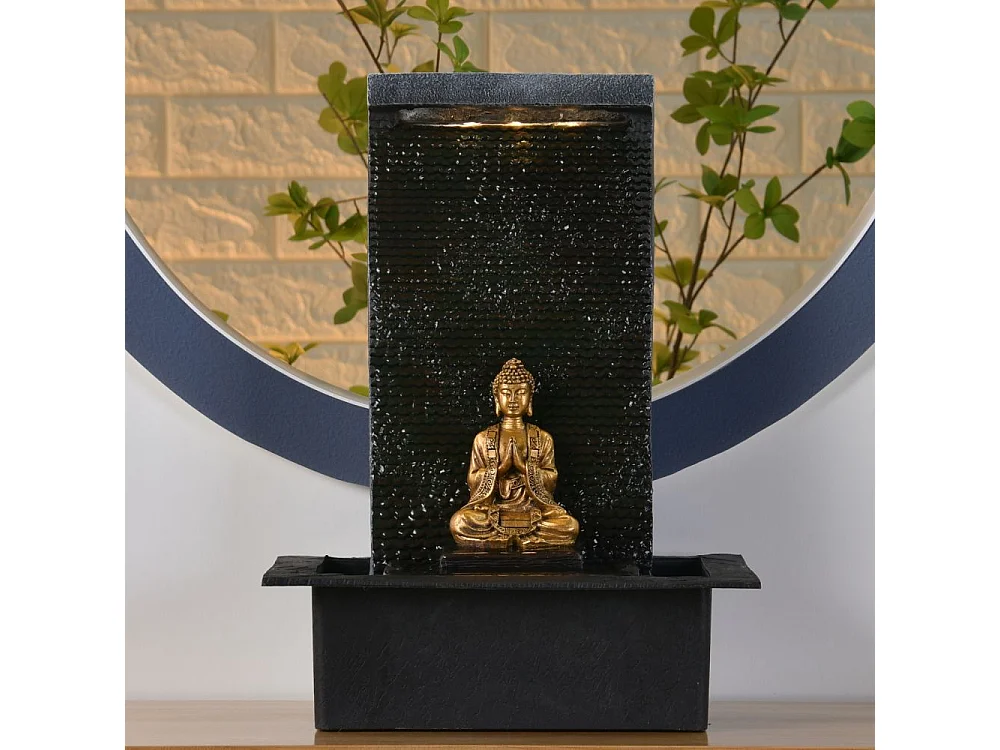 Fuente de resina de Buda Zenitude