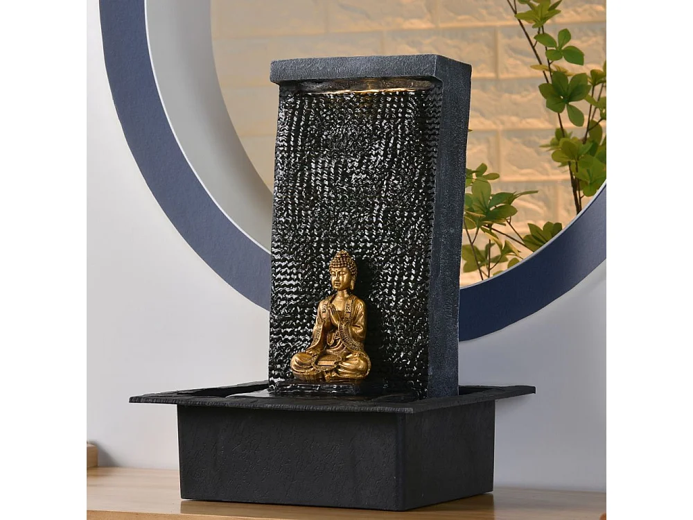 Fuente de resina de Buda Zenitude