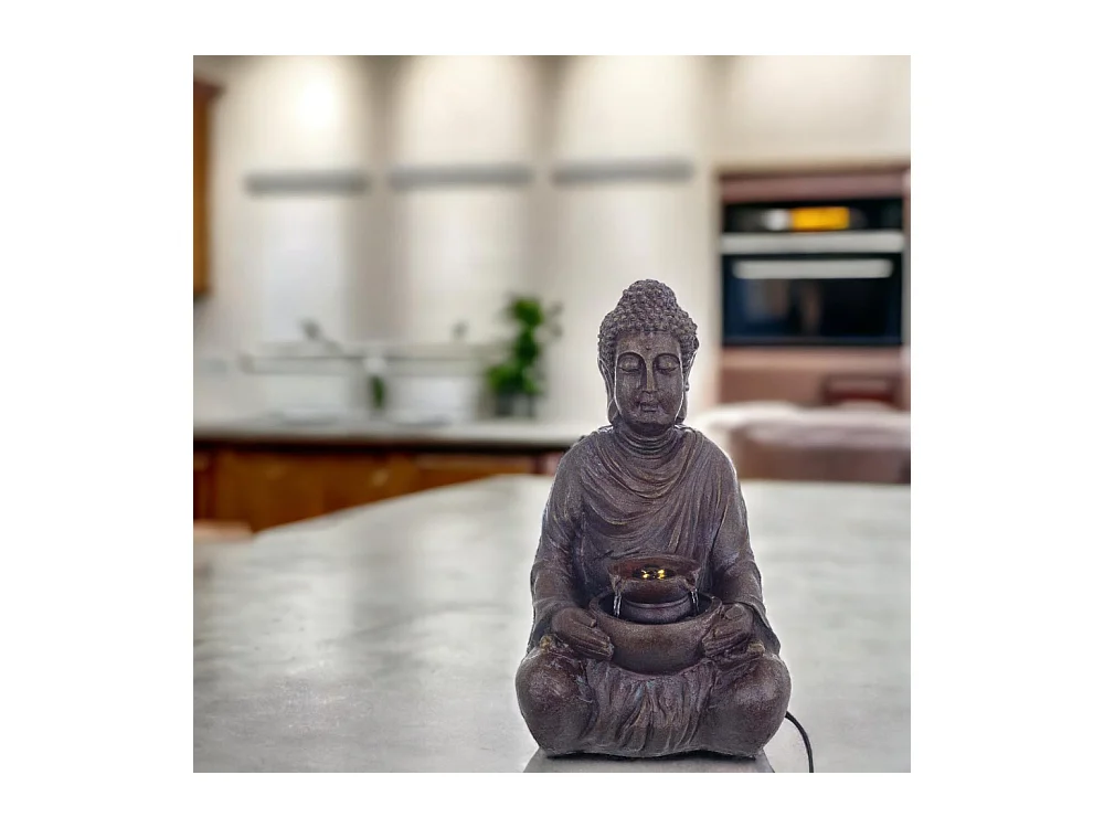 Fontaine d'intérieur en résine grand bouddha