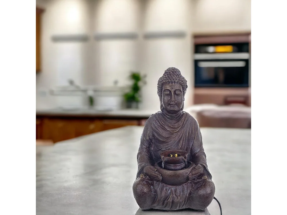 Fontaine d'intérieur en résine grand bouddha