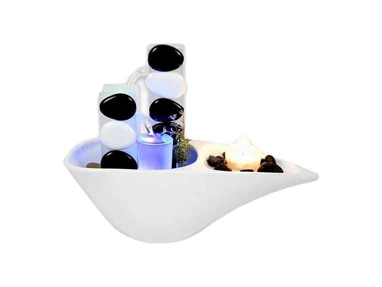 Fontaine d'intérieur Piro avec éclairage LED multicolore