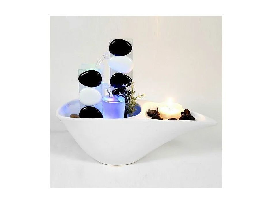 Fontaine d'intérieur Piro avec éclairage LED multicolore