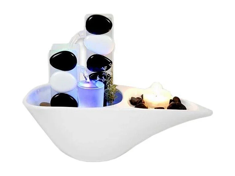 Fontaine d'intérieur Piro avec éclairage LED multicolore