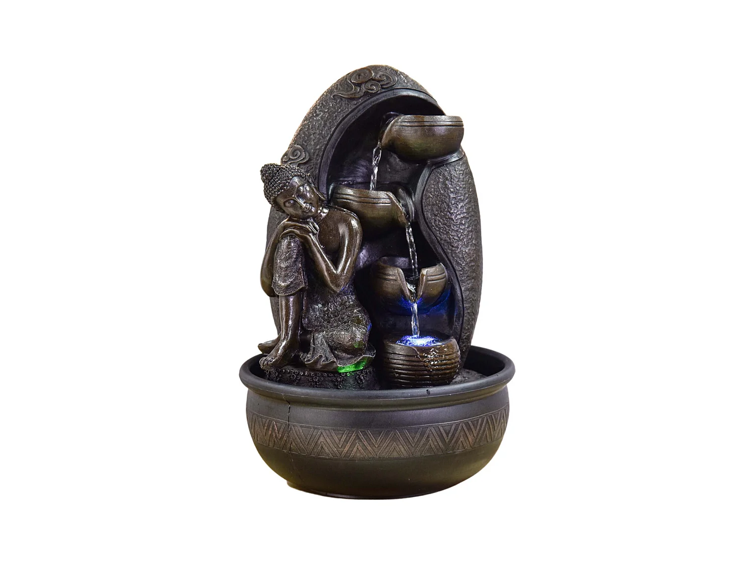 Fontaine d'intérieur LED bouddha Krishna